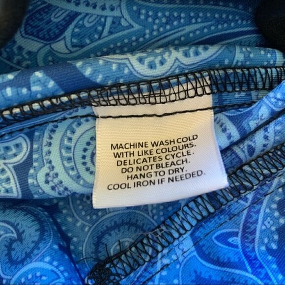 Tallia Sport Blue Tropical Striped Sleeve Athletic Jacket - small - Picture 5 of 9